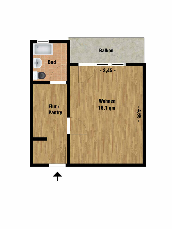 Wohnung zur Miete 409 € 1 Zimmer 29 m²<br/>Wohnfläche 01.02.2025<br/>Verfügbarkeit Südstadt Rostock 18059