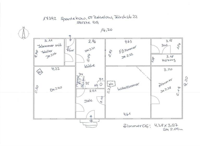 Einfamilienhaus zum Kauf 149.000 € 5 Zimmer 132 m² 9.320 m² Grundstück Rebelow Spantekow 17392