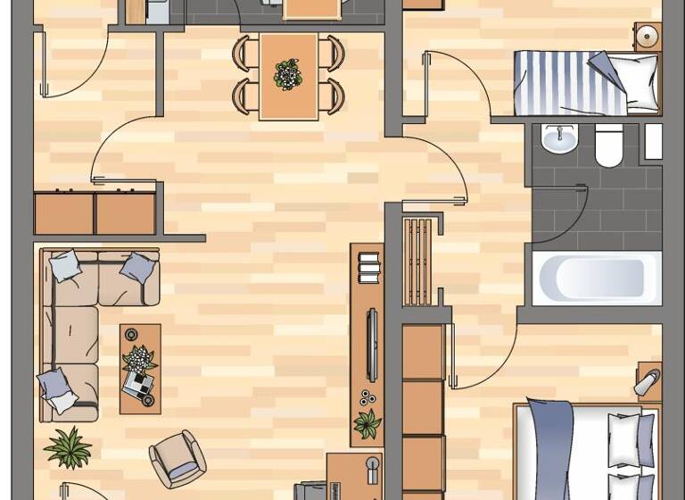 Wohnung zur Miete 646 € 3 Zimmer 79,8 m² 1. Geschoss Muldeweg 24 Weststadt Braunschweig 38120