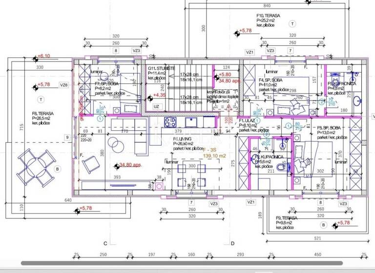 Wohnung zum Kauf 400.000 € 4 Zimmer 146 m² 2. Geschoss Stivasnica, Rogoznica Rogoznica