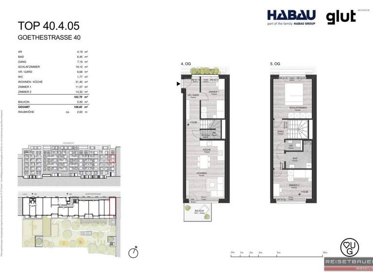 Maisonette zum Kauf - Erstbezug 579.000 € 4,5 Zimmer 102,7 m² frei ab 31.12.2026 Waldegg Linz 4020