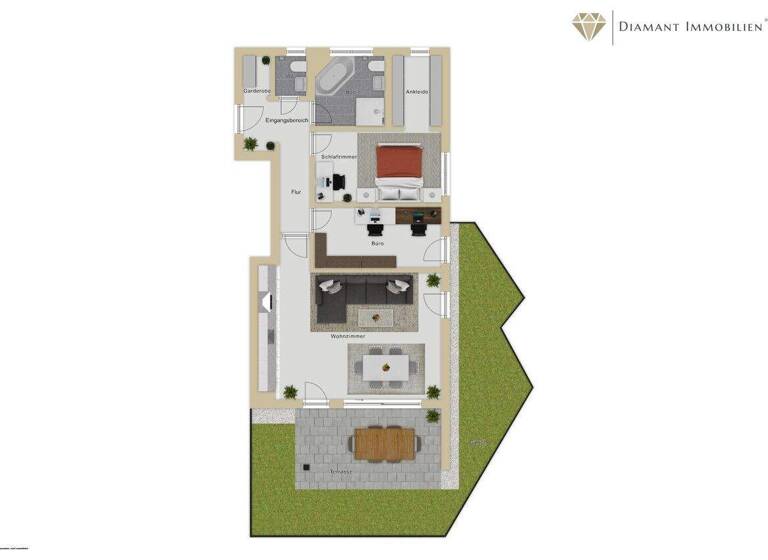 Wohnung zum Kauf - Erstbezug 549.000 € 3,5 Zimmer 97,1 m² EG Oberbeuren Kaufbeuren / Oberbeuren 87600