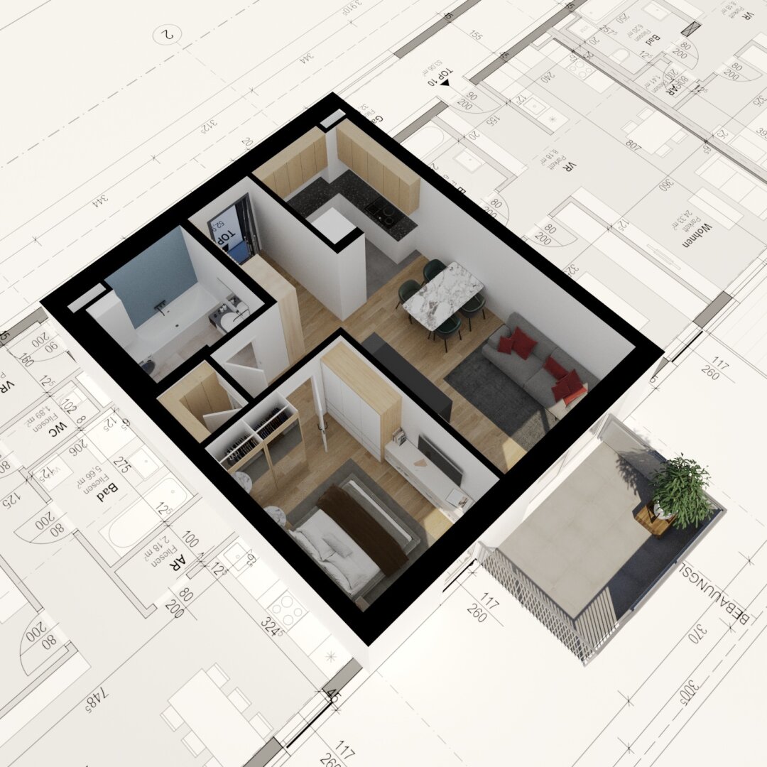 Wohnung zum Kauf provisionsfrei 216.500 € 2 Zimmer 52,9 m²<br/>Wohnfläche 3.<br/>Geschoss Grabenhof Wels 4600