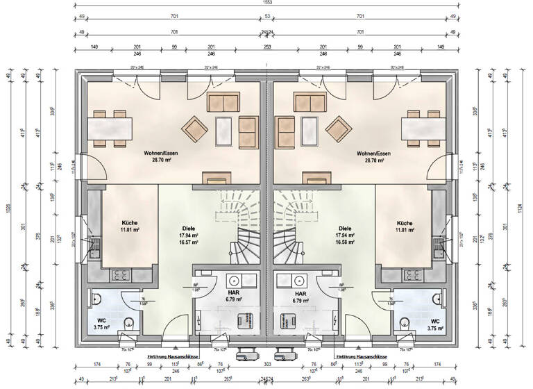 Doppelhaushälfte zum Kauf 639.000 € 4 Zimmer 119 m² 315 m² Grundstück Sasel Hamburg / Sasel 22393