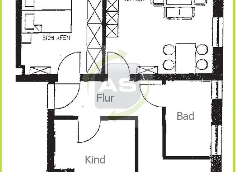 Wohnung zur Miete 360 € 3 Zimmer 59,7 m² 2. Geschoss Von-Schlegel-Straße 5 Oberhohndorf Zwickau 08056