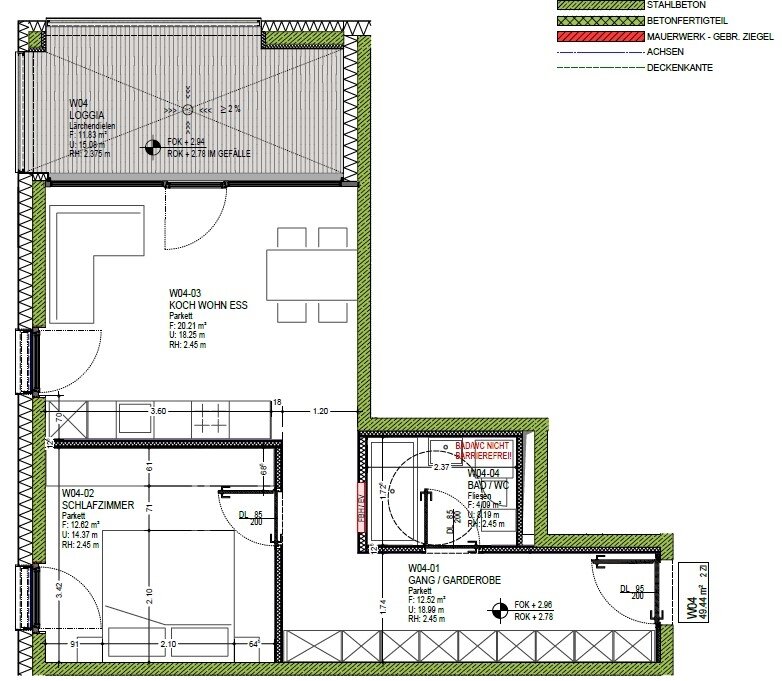 Wohnung zur Miete 901 € 2 Zimmer 49 m²<br/>Wohnfläche Rohrbach 70 Dornbirn 6850