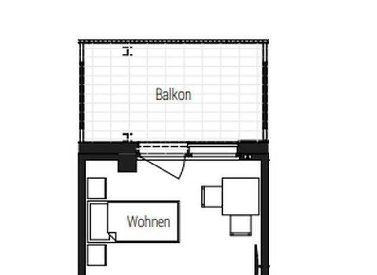 Studio zur Miete - Erstbezug 702 € 1 Zimmer 25 m² 4. Geschoss Steinbühler Straße 4-6 Tafelhof Nürnberg 90443