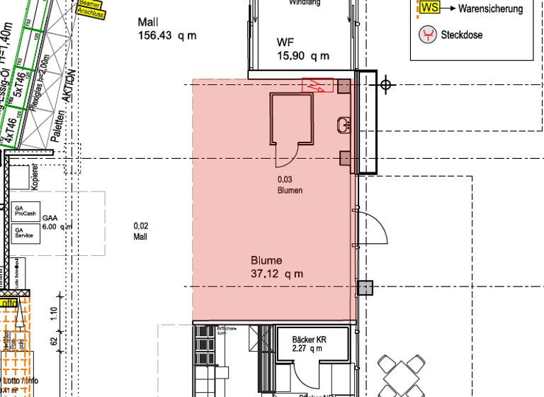 Verkaufsfläche zur Miete provisionsfrei 1 Zimmer 37,1 m² Verkaufsfläche Schillerstraße 2 Nauen 14641