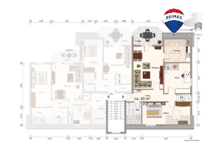Wohnung zur Miete 790 € 3 Zimmer 80 m² Ehrang Trier 54293