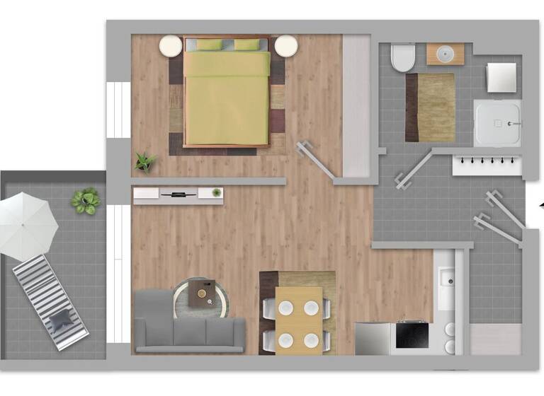 Wohnung zum Kauf - Erstbezug provisionsfrei 222.000 € 2 Zimmer 38 m² 1. Geschoss Gerasdorf 2201