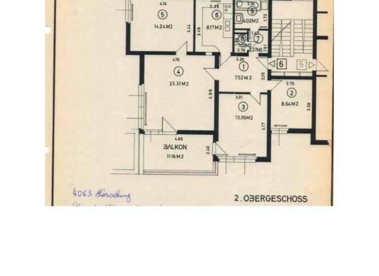 Wohnung zur Miete 799 € 4,5 Zimmer 2. Geschoss frei ab sofort Hörsching 4063
