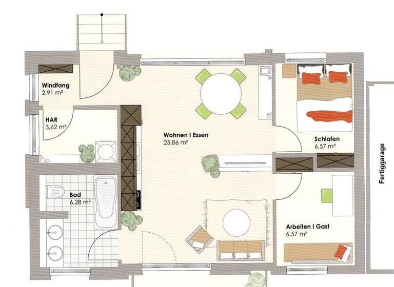 Bungalow zum Kauf - Erstbezug 195.630 € 3 Zimmer 56,8 m² 160 m² Grundstück Kirkel-Neuhäusel Kirkel 66459