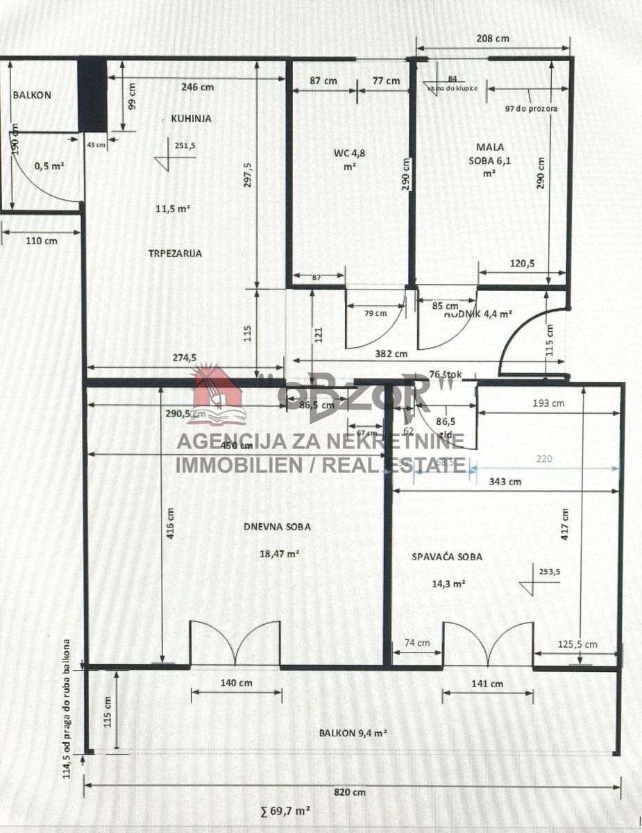 Wohnung zum Kauf 269.000 € 3 Zimmer 68 m²<br/>Wohnfläche 3.<br/>Geschoss Biograd na Moru center 23210