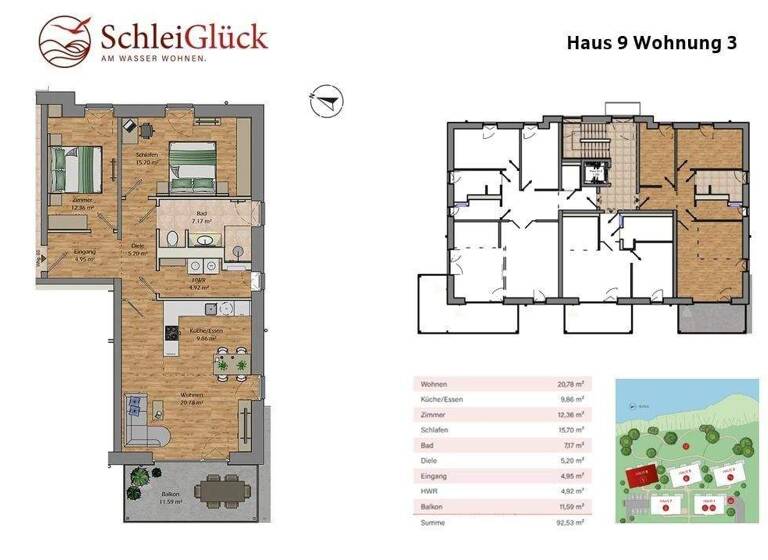 Wohnung zum Kauf - Erstbezug 670.000 € 3 Zimmer 87 m² 1. Geschoss Kappeln 24376