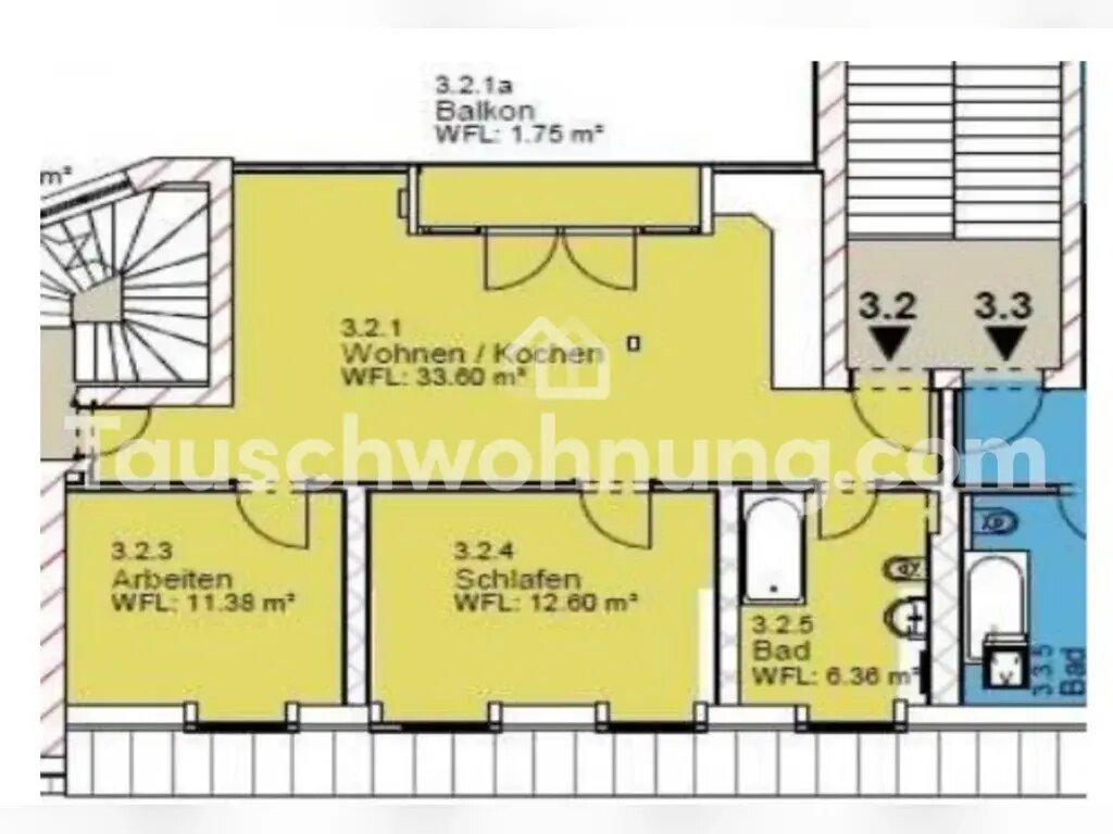 Wohnung zur Miete Tauschwohnung 831 € 3 Zimmer 72 m²<br/>Wohnfläche EG<br/>Geschoss Wildpark Potsdam 14471