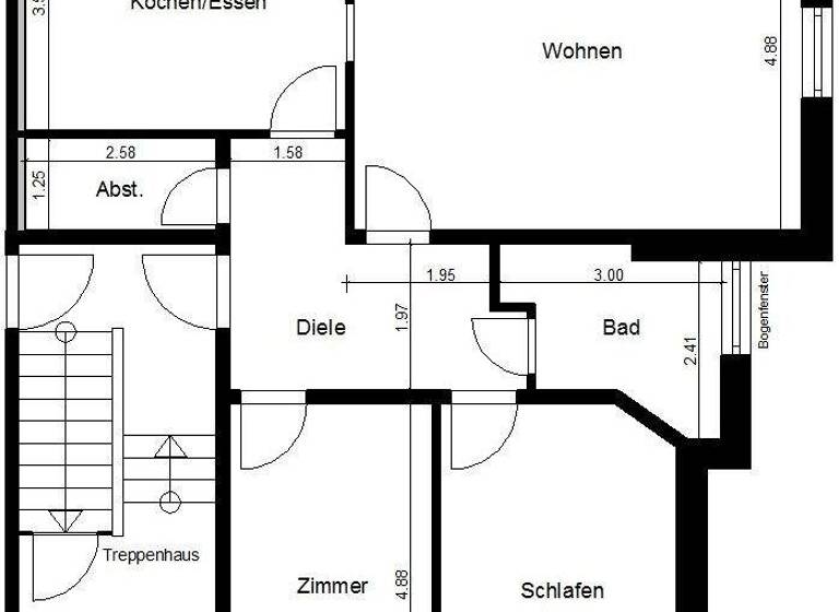 Wohnung zur Miete 525 € 3 Zimmer 88,7 m² EG Hardenbergstraße 6 Nordhausen 99734