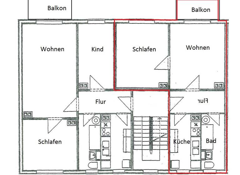 Wohnung zur Miete 315 € 2 Zimmer 48 m² 1. Geschoss frei ab 01.07.2026 Geschwister-Scholl-Str. 2 - 8A Hildburghausen 98646