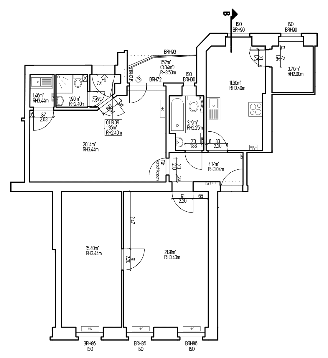 Wohnung zum Kauf 362.922 € 3 Zimmer 86,4 m²<br/>Wohnfläche 1.<br/>Geschoss Friedenau Berlin 12161