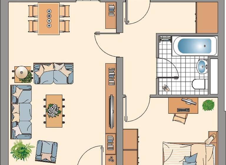 Wohnung zur Miete nur mit Wohnberechtigungsschein 352 € 2 Zimmer 59,8 m² 1. Geschoss Konrad-Adenauer-Ring 103 Mitte Heiligenhaus 42579