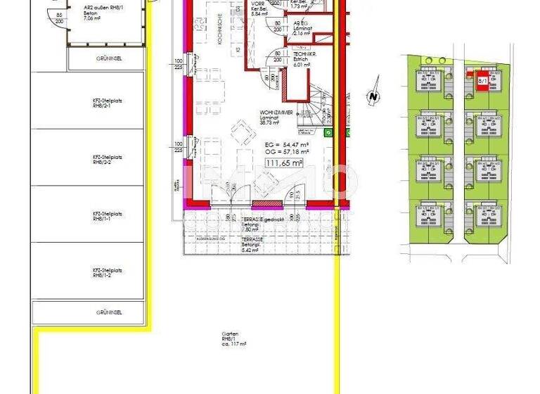 Doppelhaushälfte zur Miete - Erstbezug 1.119 € 4 Zimmer 111,7 m² Haunoldstein 3384