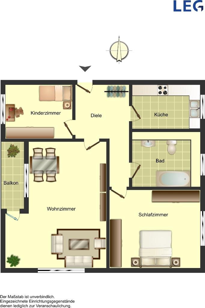 Wohnung zur Miete 519 € 3 Zimmer 63,8 m²<br/>Wohnfläche EG<br/>Geschoss 16.03.2025<br/>Verfügbarkeit Im Linger 45 Südliche Stadtmitte Ahlen 59229