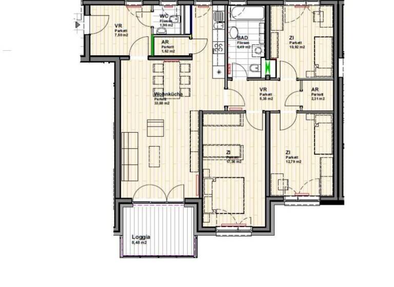 Wohnung zum Kauf 449.000 € 4 Zimmer 100 m² 2. Geschoss Innere Stadt Klagenfurt am Wörthersee 9020