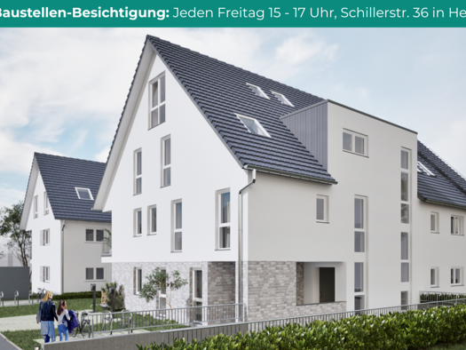 Terrassenwohnung zum Kauf - Neubau provisionsfrei 415.000 € 2 Zimmer 53,2 m² EG Schillerstraße 36 Herrenberg 71083