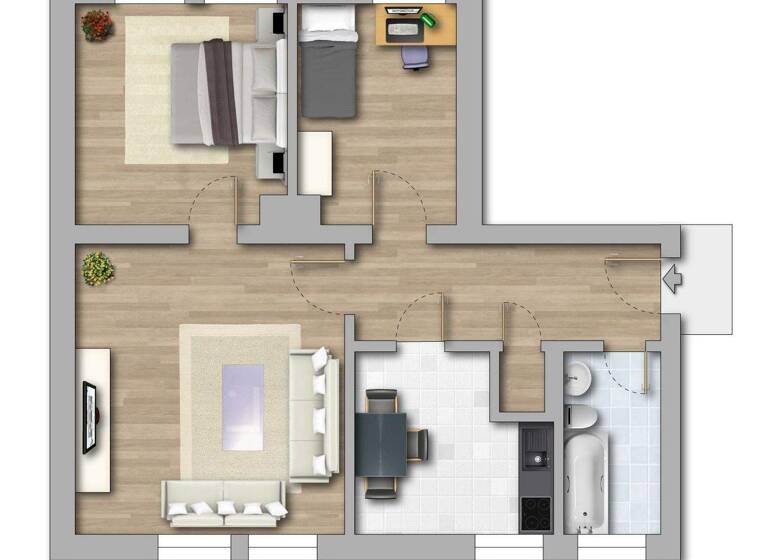 Wohnung zur Miete 289 € 3 Zimmer 61,2 m² 1. Geschoss Pöhlauer Straße 100 Pöhlau Zwickau 08066