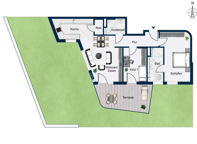 Wohnung zum Kauf provisionsfrei 547.500 € 3 Zimmer 84,9 m² EG Bissingen Bietigheim-Bissingen 74321