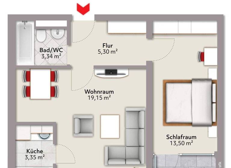 Wohnung zum Kauf 245.000 € 2 Zimmer 49,5 m² Neufahrn 85375