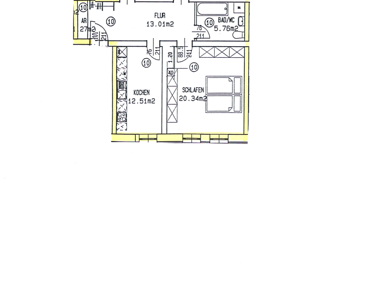 Wohnung zum Kauf 113.000 € 3 Zimmer 87,7 m² 1. Geschoss Bergstraße 28a Kochstedt Dessau-Roßlau 06847