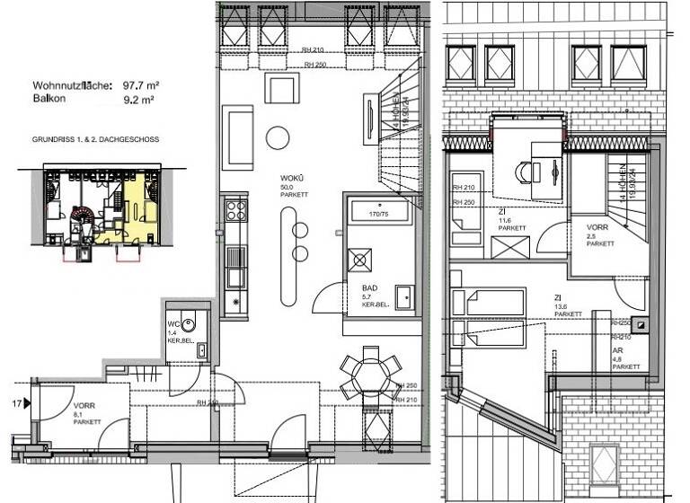 Wohnung zur Miete 818 € 3 Zimmer 97,7 m² Siccardsburggasse 10 Wien 1100