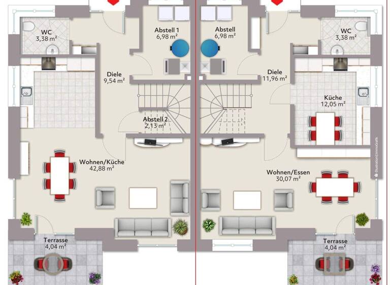 Doppelhaushälfte zum Kauf 437.900 € 4 Zimmer 125,8 m² 321 m² Grundstück Vechta 49377