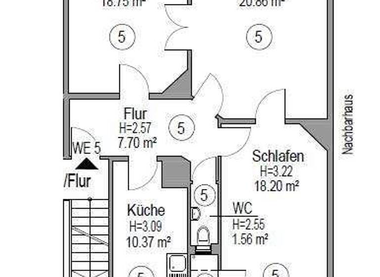 Wohnung zum Kauf 499.000 € 3 Zimmer 83 m² 2. Geschoss Sachsenhausen Frankfurt am Main 60598