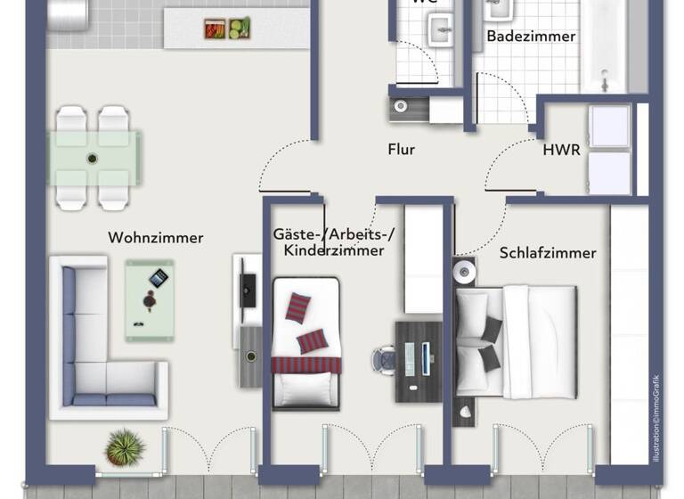 Wohnung zum Kauf 449.000 € 3 Zimmer 93,5 m²<br/>Wohnfläche 2.<br/>Geschoss Oberfürberg Fürth 90768