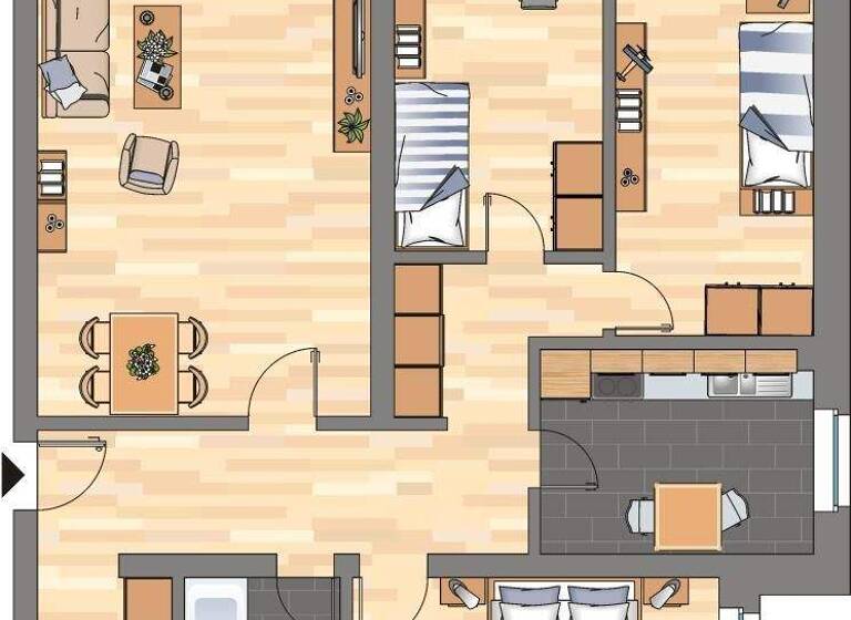 Wohnung zur Miete 1.109 € 4 Zimmer 98,1 m² 1. Geschoss frei ab 20.03.2026 Zwickauer Straße 21 Vennhausen Düsseldorf 40627