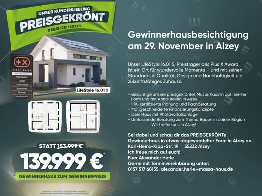 Einfamilienhaus zum Kauf 445.000 € 4 Zimmer 127,1 m² 450 m² Grundstück Horchheim Worms-Horchheim 67551