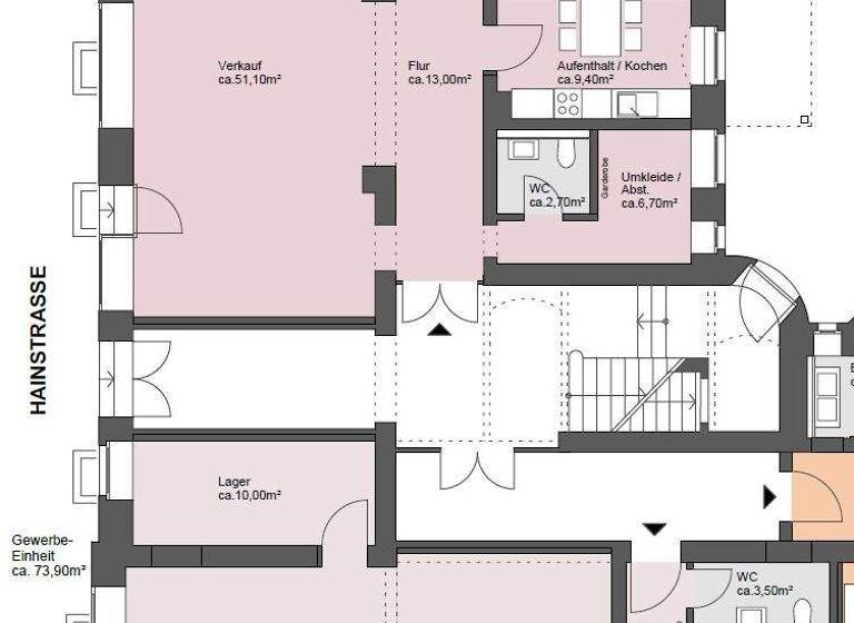 Restaurant zur Miete provisionsfrei 1.237 € 96,7 m² Gastrofläche Hainstraße 49 Sonnenberg Chemnitz 09130