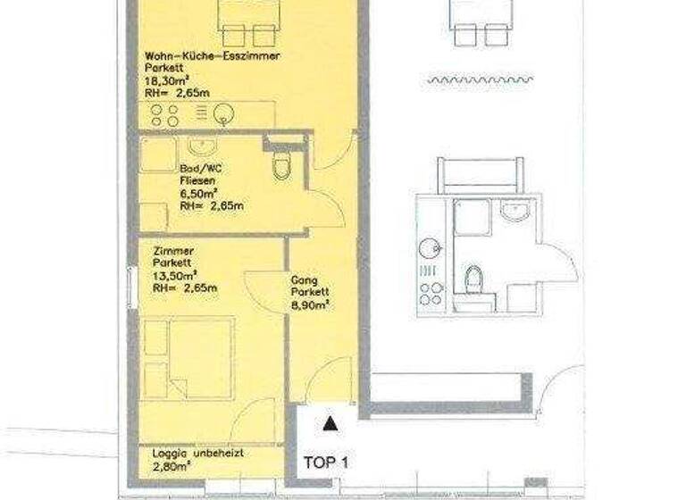Wohnung zur Miete 550 € 2 Zimmer 50 m² 1. Geschoss Hilmteichstraße 1 Geidorf Graz 8036
