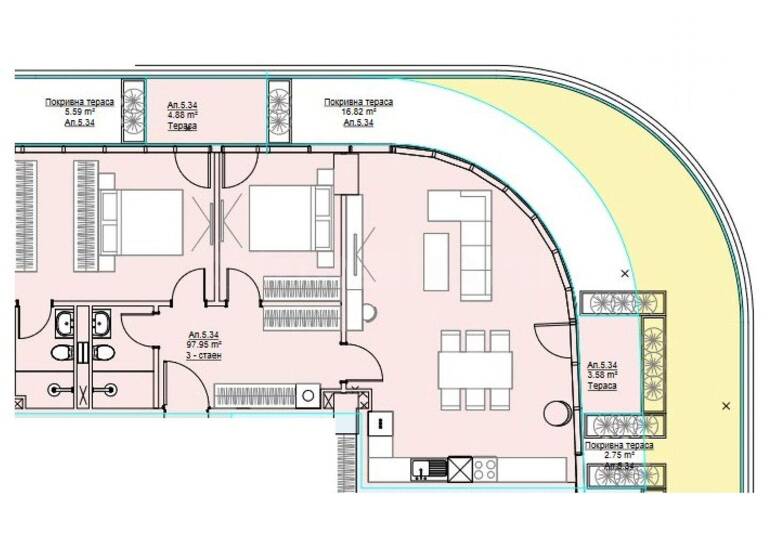 Studio zum Kauf 370.655 € 3 Zimmer 130,1 m² Sofia