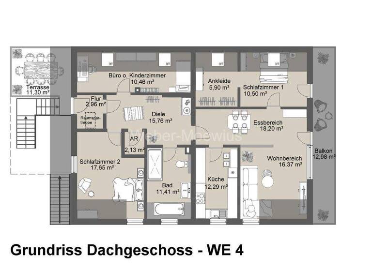 Wohnung zum Kauf 449.000 € 4 Zimmer 130 m² 2. Geschoss frei ab 01.09.2026 Rösrath 51503