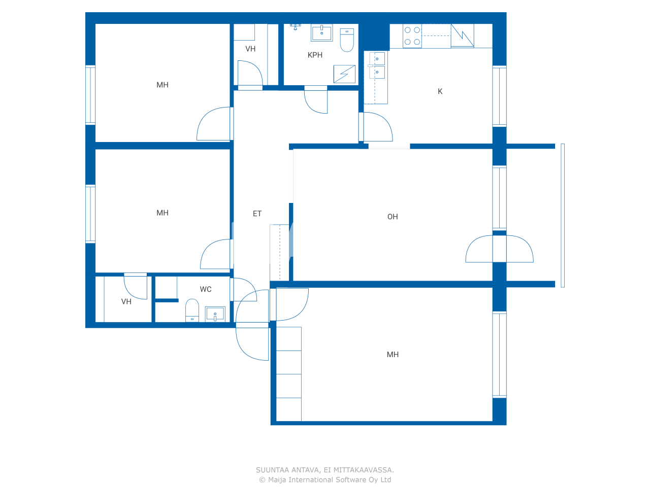 Studio zum Kauf 91.000 € 4 Zimmer 94 m²<br/>Wohnfläche 1.<br/>Geschoss Palosaarentie 57 Vaasa 65200