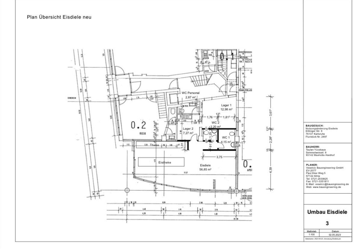 Laden zur Miete 15,61 € 85 m²<br/>Verkaufsfläche Südstadt - Nördlicher Teil Karlsruhe 76137