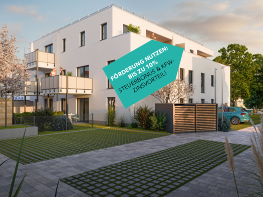 Terrassenwohnung zum Kauf - Neubau provisionsfrei 398.000 € 3 Zimmer 58,9 m² EG frei ab sofort Schwabacher Straße Feucht 90537