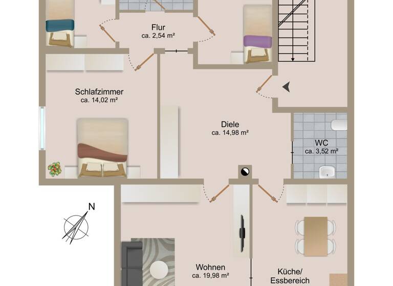 Wohnung zum Kauf 359.000 € 4 Zimmer 101,6 m²<br/>Wohnfläche 1.<br/>Geschoss Heitersheim Heitersheim 79423