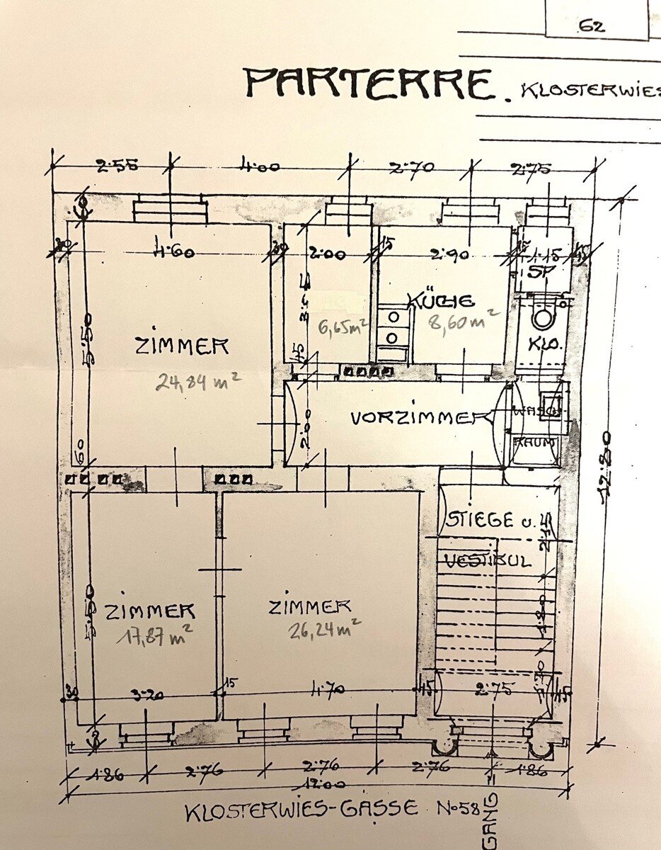 Büro-/Praxisfläche zur Miete provisionsfrei 9,24 € 4 Zimmer Klosterwiesgasse 58 Jakomini Graz 8010