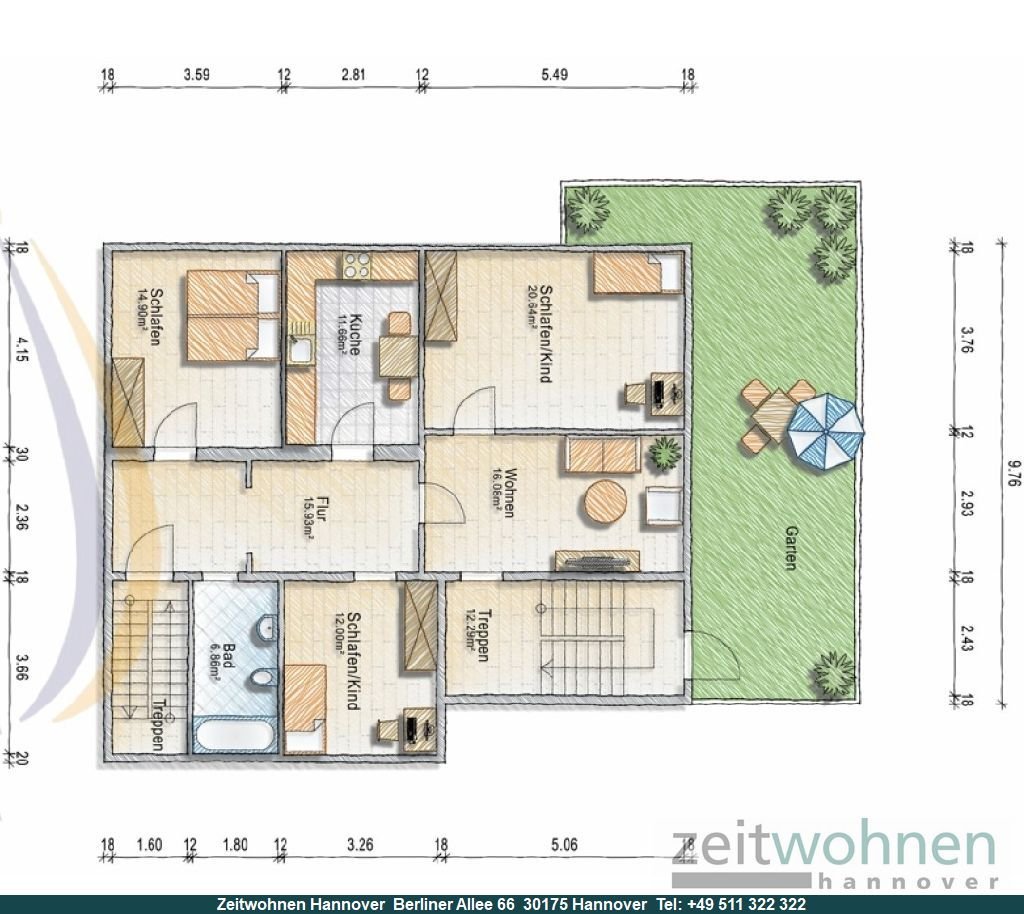 Wohnung zum Kauf 380.000 € 4 Zimmer 126 m²<br/>Wohnfläche ab sofort<br/>Verfügbarkeit Leinhausen Hannover 30419