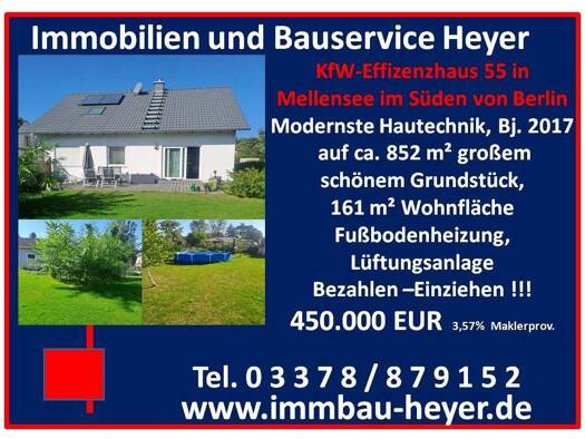 Haus zum Kauf 450.000 € 4 Zimmer 161 m² 852 m² Grundstück Mellensee Am Mellensee 15838