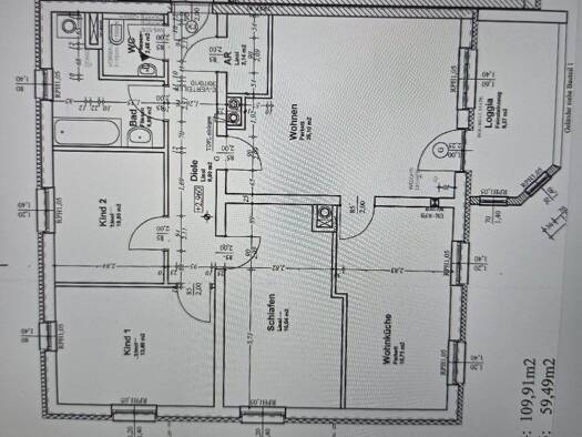 Wohnung zur Miete 1.081 € 4 Zimmer 109,7 m² 1. Geschoss frei ab 01.10.2026 Roßbach 5273