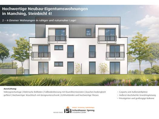Wohnung zum Kauf - Erstbezug 369.000 € 3 Zimmer 66,6 m² 2. Geschoss Steinbichl 4 Manching 85077